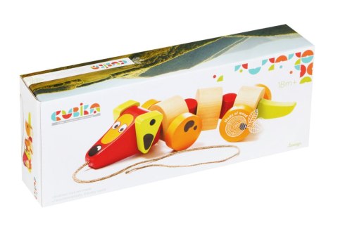 Drewniany Pies Jamnik na sznurku Zabawka do ciągnięcia 13623 LEAN Toys Drewniany Pies Jamnik na sznurku Zabawka do ciągnięcia 13623 LEAN Toys