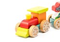 Drewniany Pociąg z Małymi Autkami Sorter Klocki 13999 LEAN Toys