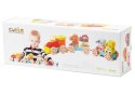 Drewniany Pociąg z Małymi Autkami Sorter Klocki 13999 LEAN Toys