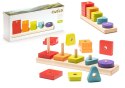 Drewniany Sorter Geometryczny Kolorowy LSG 1 15320 LEAN Toys
