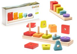 Drewniany Sorter Geometryczny Kolorowy LSG 1 15320 LEAN Toys