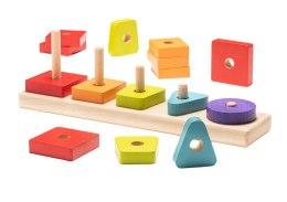 Drewniany Sorter Geometryczny Kolorowy LSG 1 15320 LEAN Toys