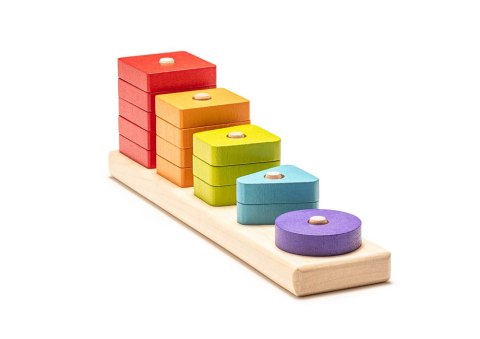 Drewniany Sorter Geometryczny Kolorowy LSG 1 15320 LEAN Toys Drewniany Sorter Geometryczny Kolorowy LSG 1 15320 LEAN Toys