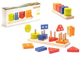 Drewniany Sorter Geometryczny Kolorowy LSG 2 15337 LEAN Toys