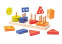 Drewniany Sorter Geometryczny Kolorowy LSG 2 15337 LEAN Toys