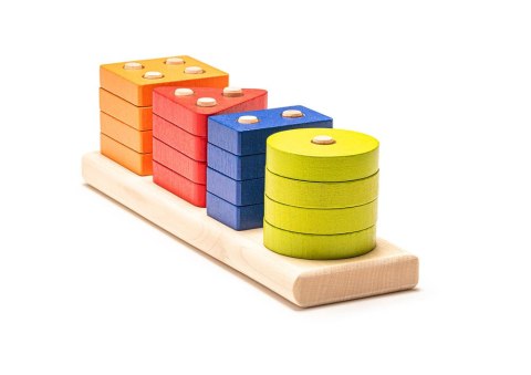 Drewniany Sorter Geometryczny Kolorowy LSG 2 15337 LEAN Toys Drewniany Sorter Geometryczny Kolorowy LSG 2 15337 LEAN Toys