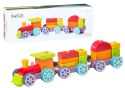 Drewniany Tęczowy Pociąg Ekspresowy Sorter LP-3 12923 LEAN Toys