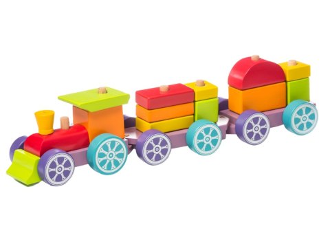 Drewniany Tęczowy Pociąg Ekspresowy Sorter LP-3 12923 LEAN Toys Drewniany Tęczowy Pociąg Ekspresowy Sorter LP-3 12923 LEAN Toys