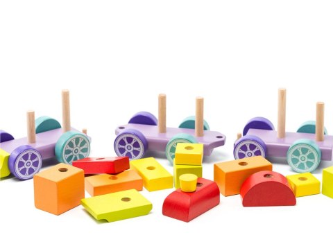 Drewniany Tęczowy Pociąg Ekspresowy Sorter LP-3 12923 LEAN Toys Drewniany Tęczowy Pociąg Ekspresowy Sorter LP-3 12923 LEAN Toys