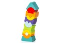 Krzywa Balansująca Wieża Drewniana Zabawka do Układania LD-9 12862 LEAN Toys