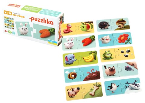 Puzzle "Moje Jedzenie" Łamigłówka Co jedzą zwierzęta 12992 LEAN Toys Puzzle "Moje Jedzenie" Łamigłówka Co jedzą zwierzęta 12992 LEAN Toys
