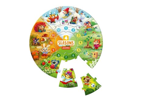 Puzzle Niesamowite 4 Pory Roku Miesiące 15238 LEAN Toys Puzzle Niesamowite 4 Pory Roku Miesiące 15238 LEAN Toys