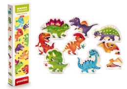 Puzzle Szczęśliwe Dinozaury 8 Zwierzątek 15252 LEAN Toys