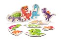 Puzzle Szczęśliwe Dinozaury 8 Zwierzątek 15252 LEAN Toys