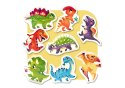 Puzzle Szczęśliwe Dinozaury 8 Zwierzątek 15252 LEAN Toys