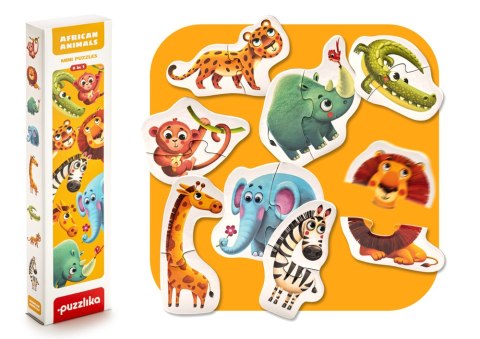 Puzzle Zwierzęta Afrykańskie 8 Zwierząt 14774 LEAN Toys