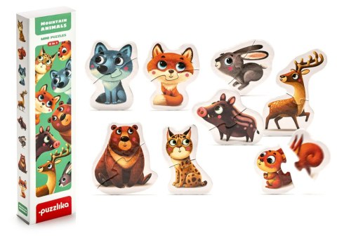 Puzzle Zwierzęta Górskie 8 Zwierząt 14798 LEAN Toys