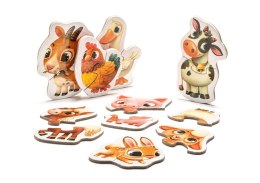 Puzzle Zwierzęta Wiejskie 8 Zwierząt 14781 LEAN Toys