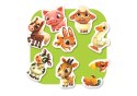 Puzzle Zwierzęta Wiejskie 8 Zwierząt 14781 LEAN Toys