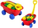 Wózek do Ciągnięcia z Kolorowymi Klockami K3 Czerwony HEMAR Wózek do Ciągnięcia z Kolorowymi Klockami K3 Czerwony HEMAR