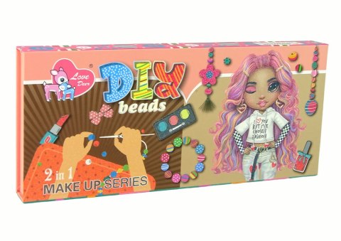 Zestaw Do Robienia Makijażu Biżuterii DIY 2w1 100 El. LEAN Toys Zestaw Do Robienia Makijażu Biżuterii DIY 2w1 100 El. LEAN Toys