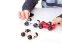 Drewniany Zestaw Trzech Autek Wyścigowych 15474 LEAN Toys