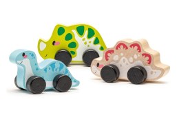 Drewniany Zestaw Trzech Radosnych Dinozaurów 15597 LEAN Toys