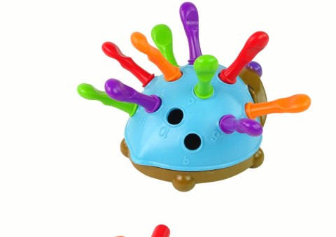 Jeżyk Układanka Niebieski Kolorowe Kolce LEAN Toys Jeżyk Układanka Niebieski Kolorowe Kolce LEAN Toys