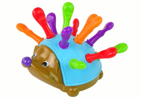Jeżyk Układanka Niebieski Kolorowe Kolce LEAN Toys Jeżyk Układanka Niebieski Kolorowe Kolce LEAN Toys