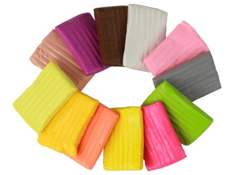 Modelina 12 Kolorów Pastelowe Żywe Kolory Mix Zestaw LEAN Toys Modelina 12 Kolorów Pastelowe Żywe Kolory Mix Zestaw LEAN Toys