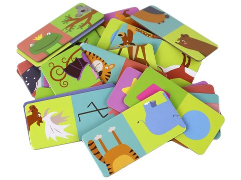 Gra Logiczna Puzzle Dwustronne Domino Zwierzęta 10cm x 5cm 28 El. LEAN Toys Gra Logiczna Puzzle Dwustronne Domino Zwierzęta 10cm x 5cm 28 El. LEAN Toys