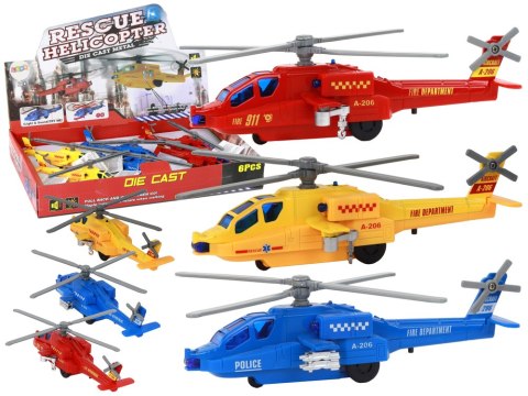 Helikopter Śmigłowiec Aluminiowy Ratunkowy Z Napędem Mix Dźwięk Światła LEAN Toys Helikopter Śmigłowiec Aluminiowy Ratunkowy Z Napędem Mix Dźwięk Światła LEAN Toys