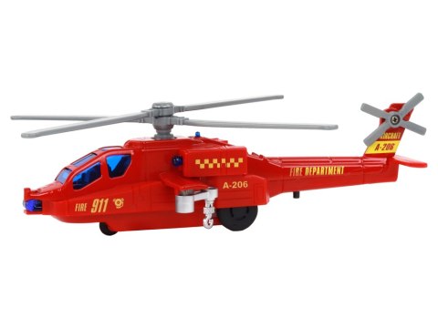 Helikopter Śmigłowiec Aluminiowy Ratunkowy Z Napędem Mix Dźwięk Światła LEAN Toys Helikopter Śmigłowiec Aluminiowy Ratunkowy Z Napędem Mix Dźwięk Światła LEAN Toys