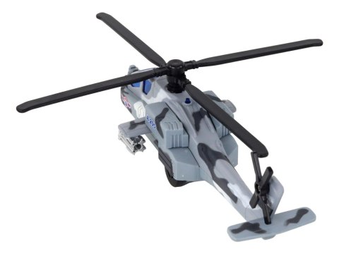 Helikopter Wojskowy Śmigłowiec Militarny Aluminiowy Mix Dźwięk Światła LEAN Toys Helikopter Wojskowy Śmigłowiec Militarny Aluminiowy Mix Dźwięk Światła LEAN Toys