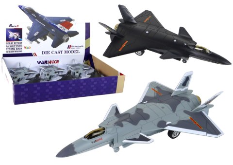 Model Samolotu Z Napędem Frykcyjnym Czarny Szary LEAN Toys Model Samolotu Z Napędem Frykcyjnym Czarny Szary LEAN Toys