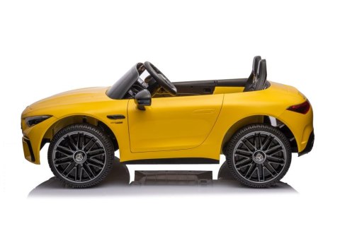 Auto Na Akumulator Mercedes AMG SL63 Żółty Lakierowany LEAN CARS Auto Na Akumulator Mercedes AMG SL63 Żółty Lakierowany LEAN CARS