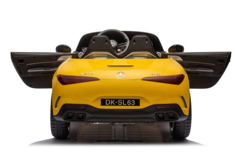 Auto Na Akumulator Mercedes AMG SL63 Żółty Lakierowany LEAN CARS Auto Na Akumulator Mercedes AMG SL63 Żółty Lakierowany LEAN CARS