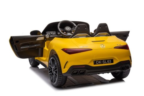 Auto Na Akumulator Mercedes AMG SL63 Żółty Lakierowany LEAN CARS Auto Na Akumulator Mercedes AMG SL63 Żółty Lakierowany LEAN CARS