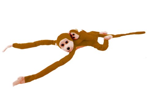 Maskotka Pluszowa Małpka z Dzieckiem Ciemno Brązowa 90 cm LEAN Toys Maskotka Pluszowa Małpka z Dzieckiem Ciemno Brązowa 90 cm LEAN Toys