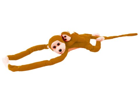 Maskotka Pluszowa Małpka z Dzieckiem Jasno Brązowa 90 cmz LEAN Toys Maskotka Pluszowa Małpka z Dzieckiem Jasno Brązowa 90 cmz LEAN Toys
