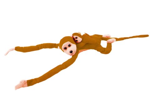 Maskotka Pluszowa Małpka z Dzieckiem Jasno Brązowa 90 cmz LEAN Toys Maskotka Pluszowa Małpka z Dzieckiem Jasno Brązowa 90 cmz LEAN Toys