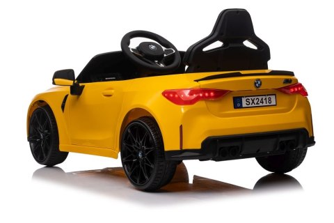 Auto Na Akumulator Bmw M4 Zółte LEAN CARS Auto Na Akumulator Bmw M4 Zółte LEAN CARS