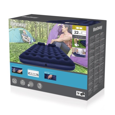 Dmuchany Materac, Pompka 203 x 152 x 22 cm Bestway 67374 Bestway Dmuchany Materac, Pompka 203 x 152 x 22 cm Bestway 67374 Bestway