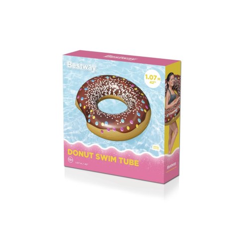 Koło Do Pływania Donut Pączek Brązowy 107 cm Bestway 36118 Bestway