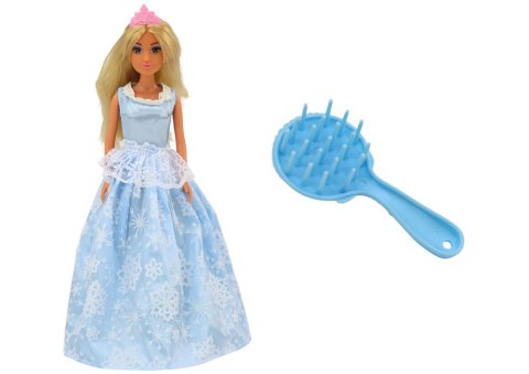 Lalka Anlily Królowa Lodu Niebieska Sukienka w Śnieżki Szczotka LEAN Toys Lalka Anlily Królowa Lodu Niebieska Sukienka w Śnieżki Szczotka LEAN Toys