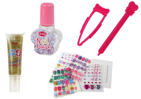 Walizka Z Akcesoriami Do Paznokci Manicure Naklejki Tipsy LEAN Toys Walizka Z Akcesoriami Do Paznokci Manicure Naklejki Tipsy LEAN Toys