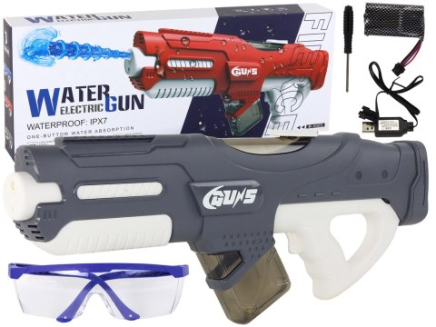 Duży Pistolet Na Wodę Szary 750ml Okulary LEAN Toys Duży Pistolet Na Wodę Szary 750ml Okulary LEAN Toys
