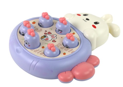 Gra Królik Do Zbijania Marchewki Zręcznościowa Whac-A-Mole Fioletowa LEAN Toys Gra Królik Do Zbijania Marchewki Zręcznościowa Whac-A-Mole Fioletowa LEAN Toys