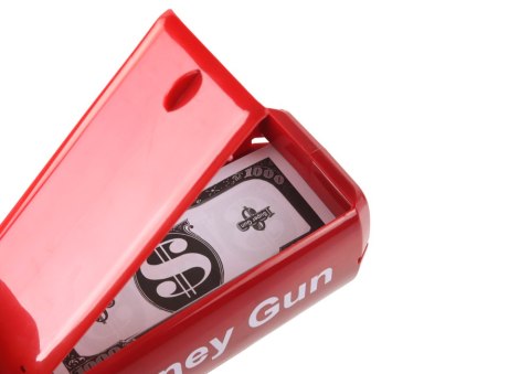 Pistolet Na Pieniądze Strzelający Czerwony Wyrzutnia Money Gun Banknoty LEAN Toys Pistolet Na Pieniądze Strzelający Czerwony Wyrzutnia Money Gun Banknoty LEAN Toys