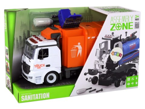 Śmieciarka Sorter Segregacja Zestaw DIY Śrubokręt Dźwięk LEAN Toys Śmieciarka Sorter Segregacja Zestaw DIY Śrubokręt Dźwięk LEAN Toys